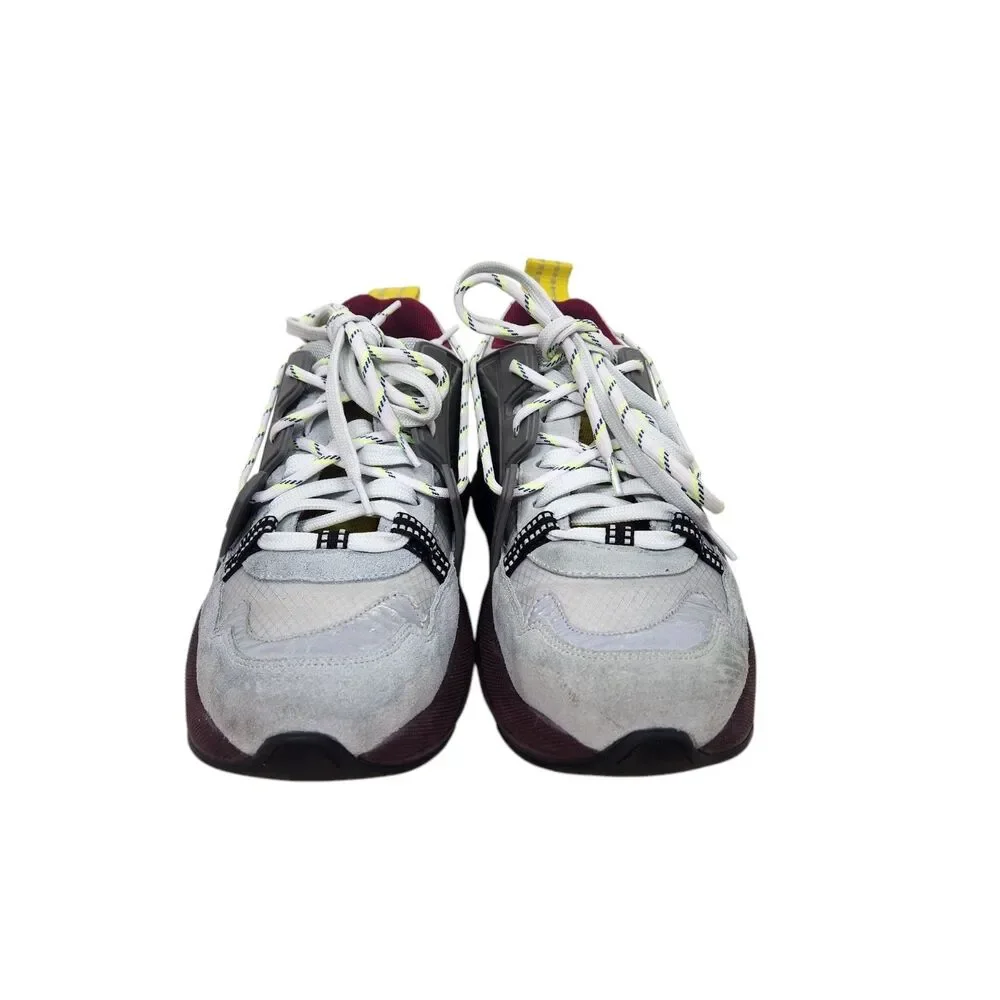 GANNI Shoes Womens EU 41 US 11‎ Grey Tech Chunky Mixed-Media Sneakers Luxury